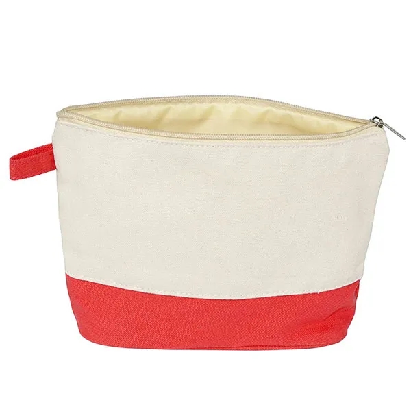 Cotton Canvas Two-Tone Cosmetic Bag, custom tote bag with logo imprint 8