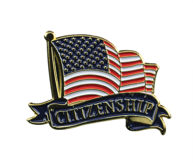 Educational Lapel Pin- Citizenship (1-1/8")