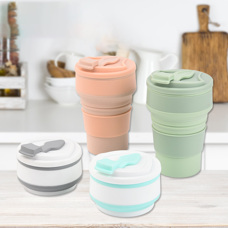 500ML Silicone Collapsible Cup Foldable Mug Portable Camping Cup 24