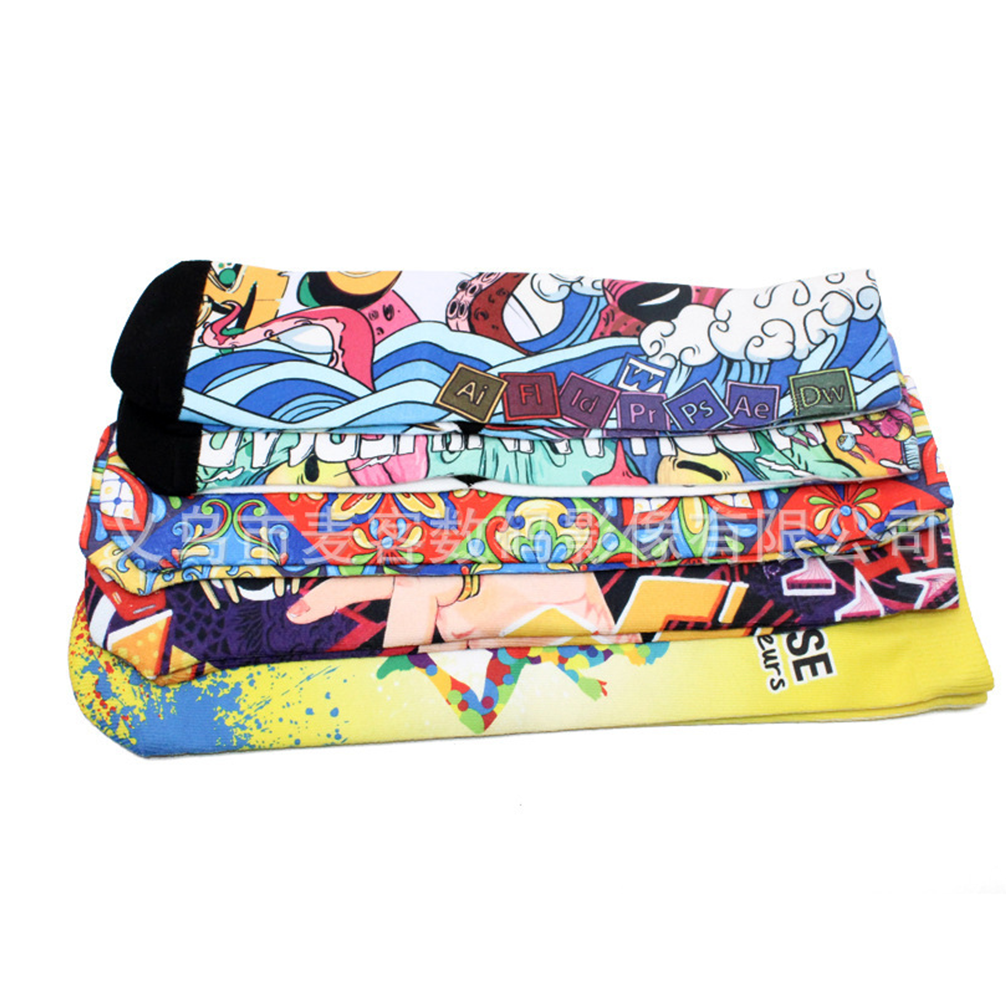 Cotton Sublimation Full Color Personality Long Tube Socks 2