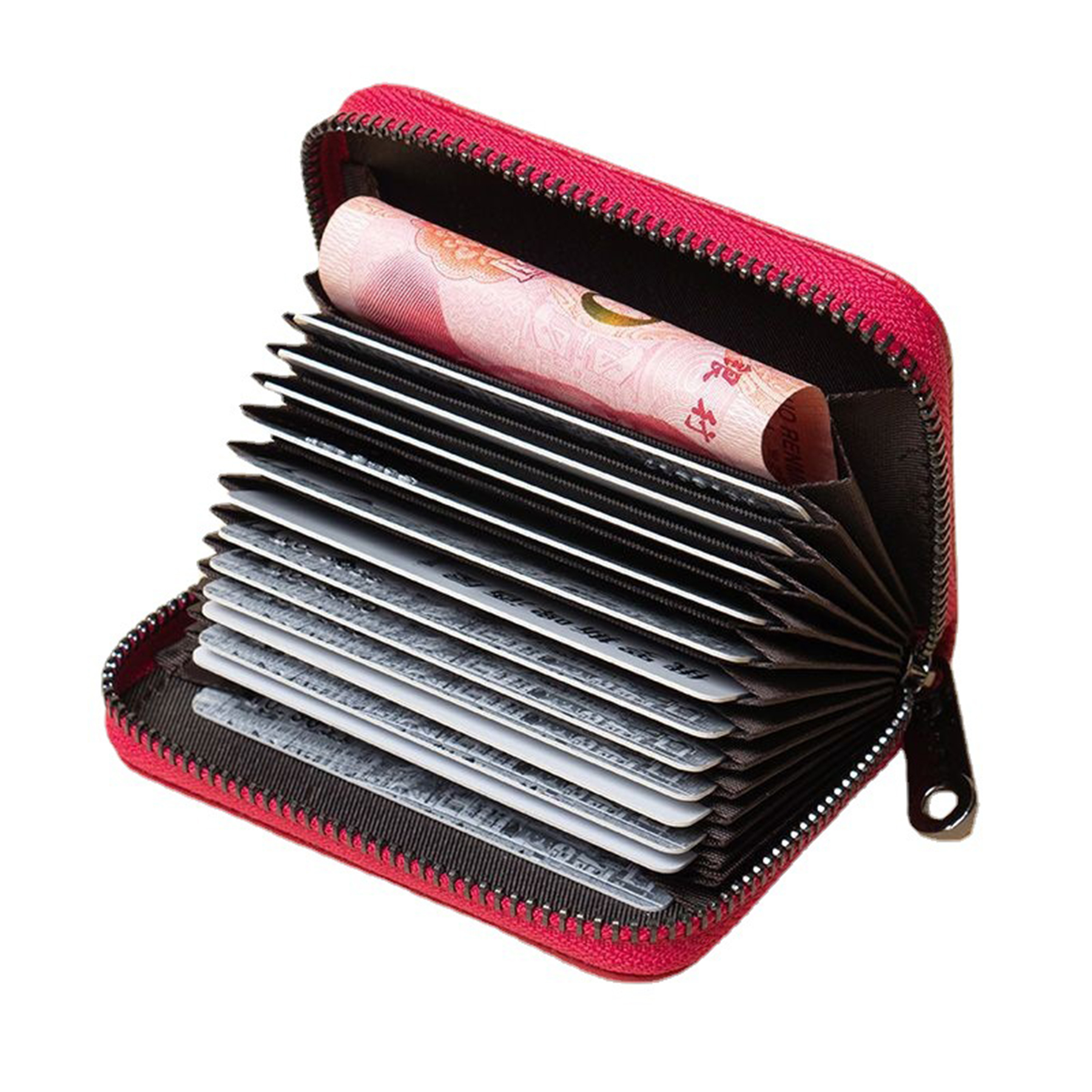 Leather Zipper Card Cases Holder 3
