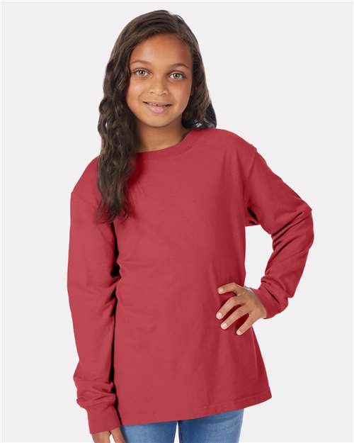Youth Garment-Dyed Long Sleeve T-Shirt - GDH275 30