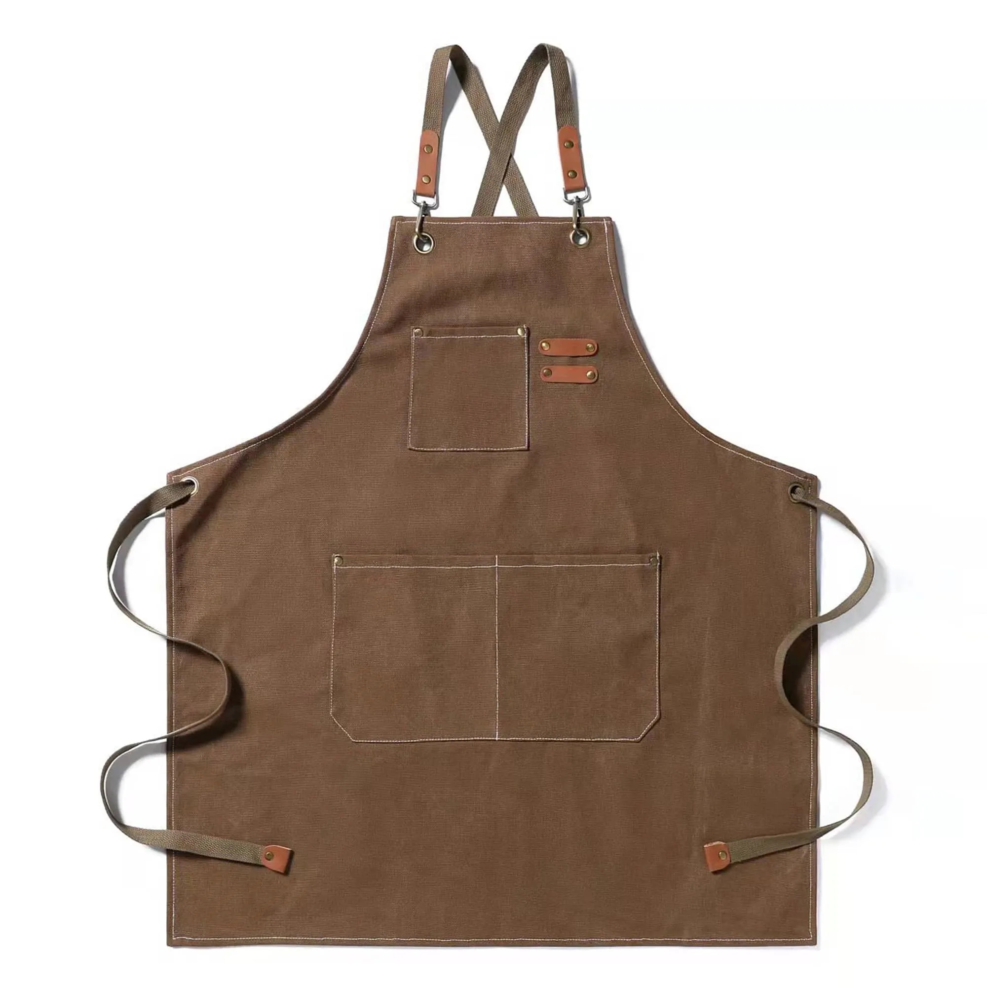 Custom Practical Kitchen Apron With Pockets 3