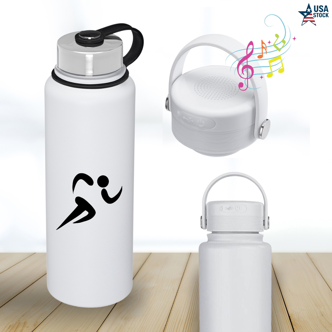 ArticFire Wireless Bluetooth Speaker Cap 40oz Stainless Steel Vacuum Bottle 1