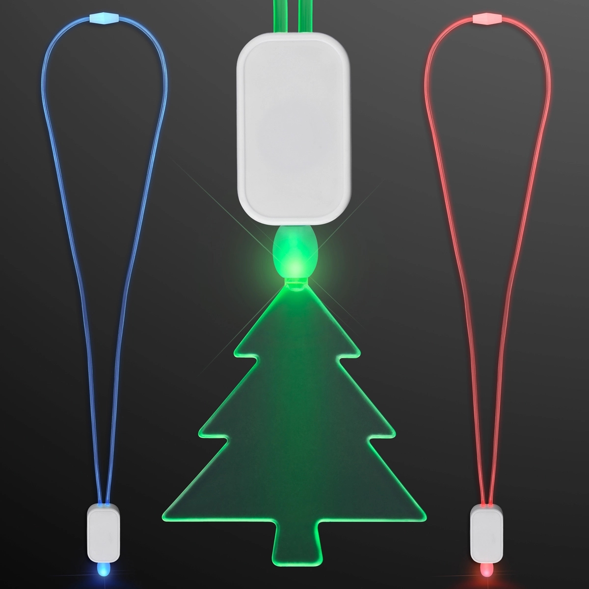 LED Neon Lanyard with Acrylic Tree Pendant 2