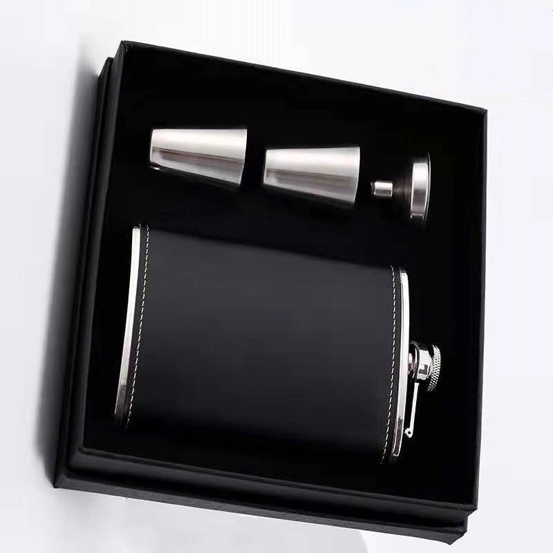 8Oz Stainless Steel Wine Flask, custom water bottle with logo imprint 5