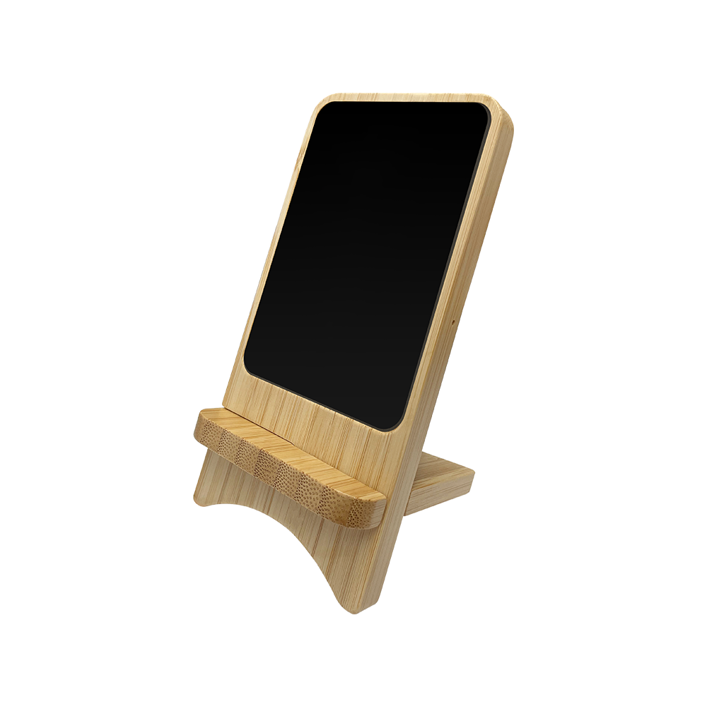 Aurora  Light-up Bamboo Wireless Charger Stand 3
