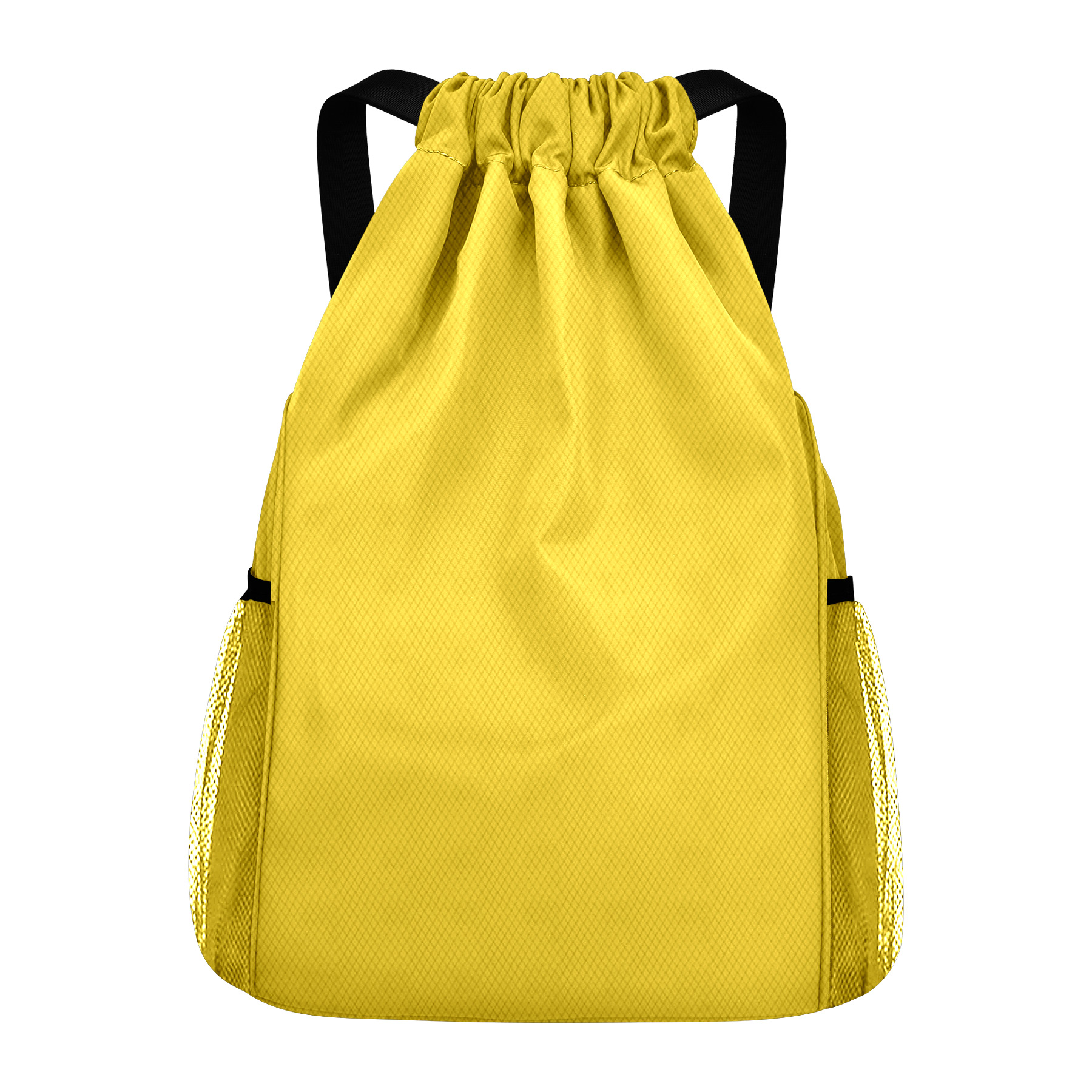 Drawstring Waterproof Backpack With Bunched Pockets & Wide Shoulder Straps 10