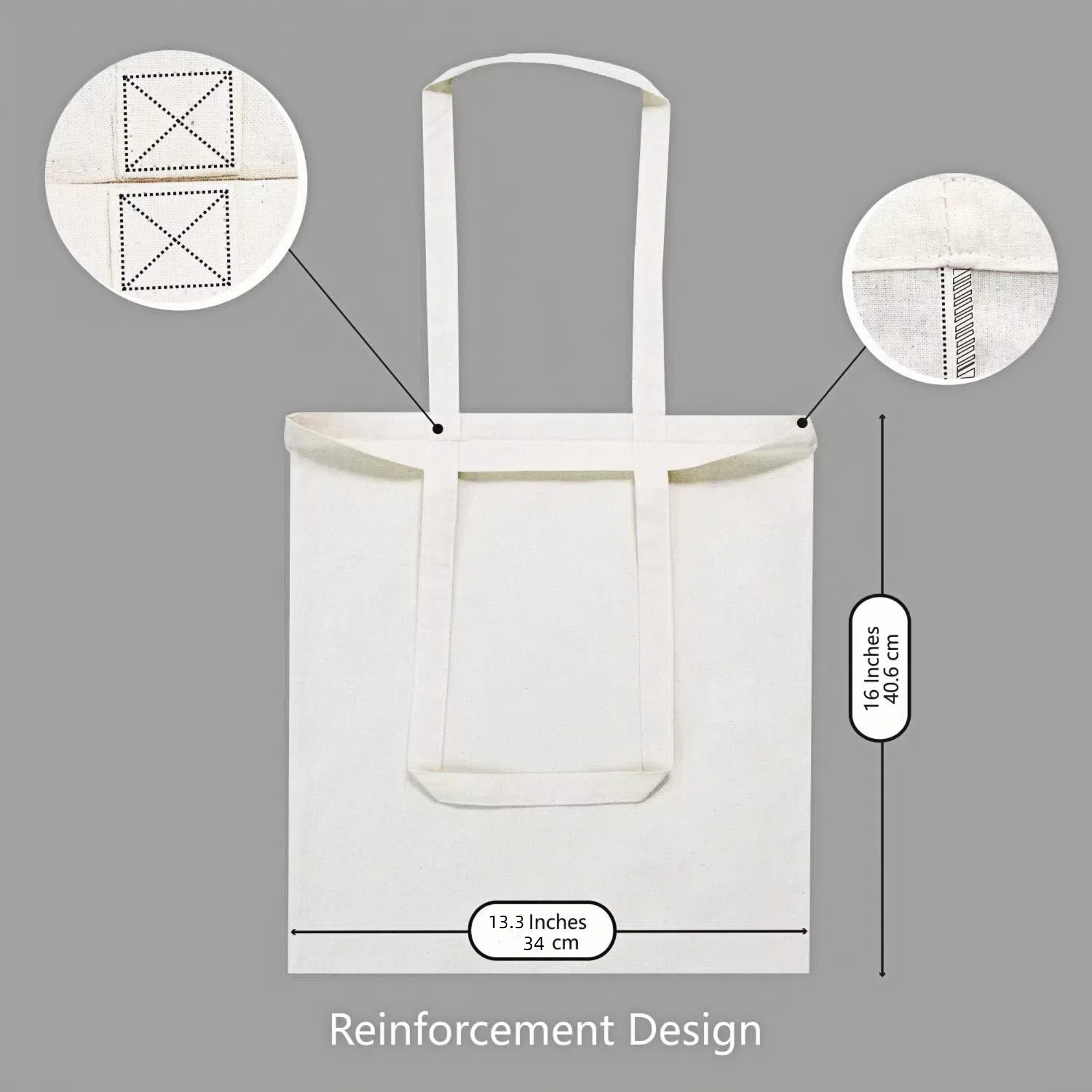 Canvas Cotton Tote Bag, custom tote bag with logo imprint 2
