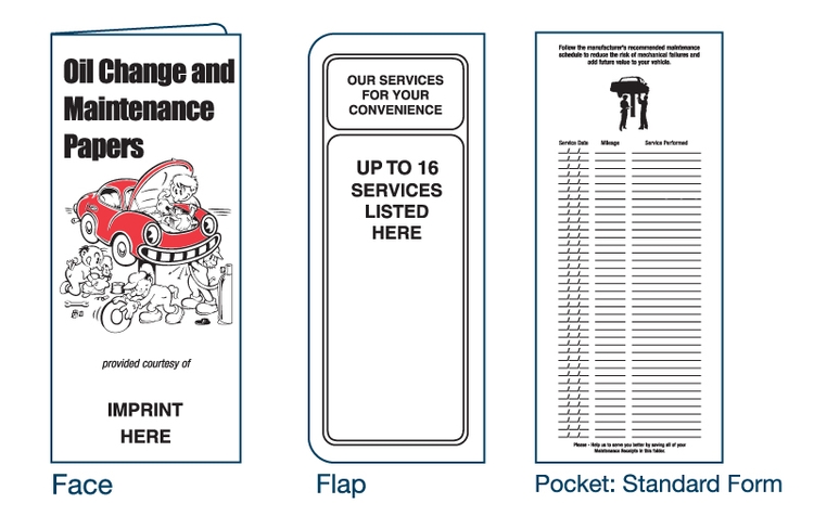 Oil Change and Service Center Document Folder 2
