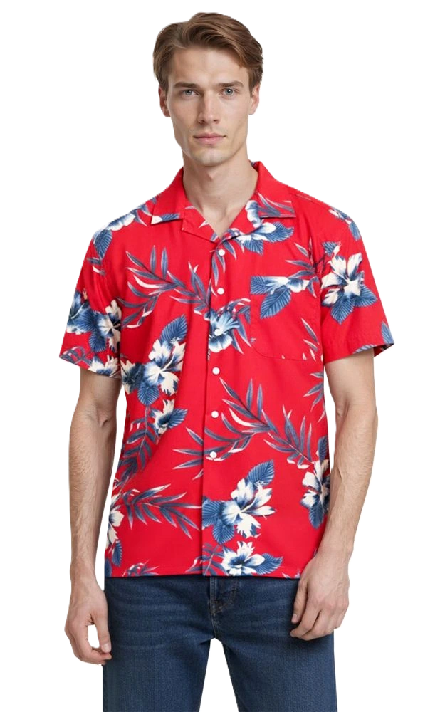 Hibiscus Print Camp Shirt 5