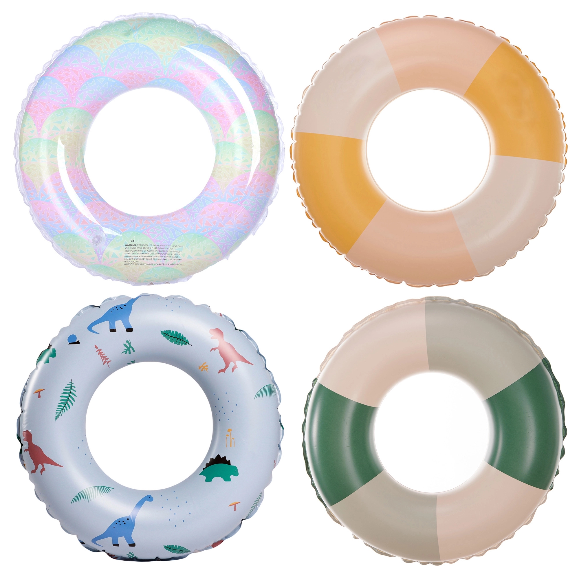 23" PVC Inflatable Pool Float Ring For Kids 6