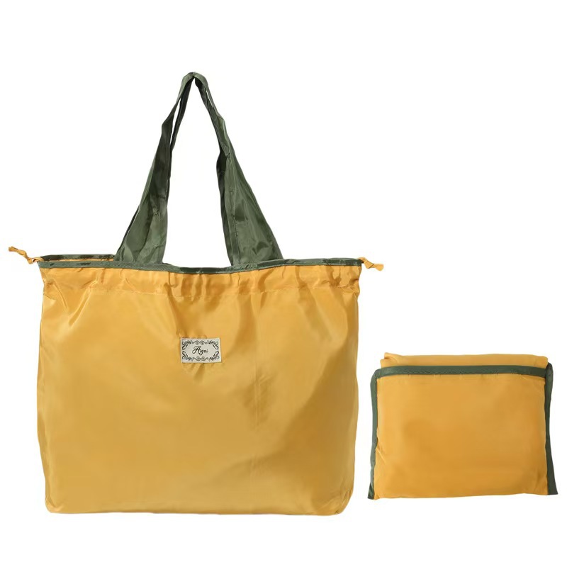 Colorful Shopping Fold-Able Nylon Reusable Bag, custom tote bag with logo imprint 5
