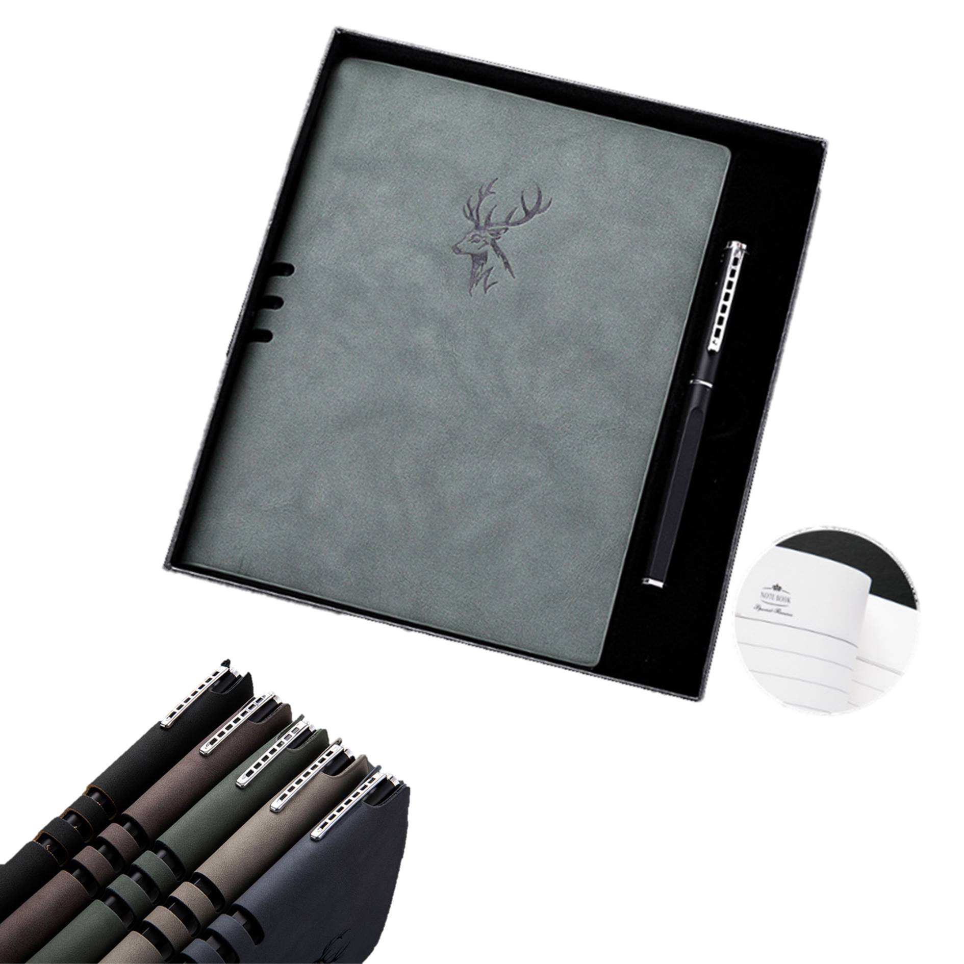 Leather Writing Notebook And Pen Gift Set 2