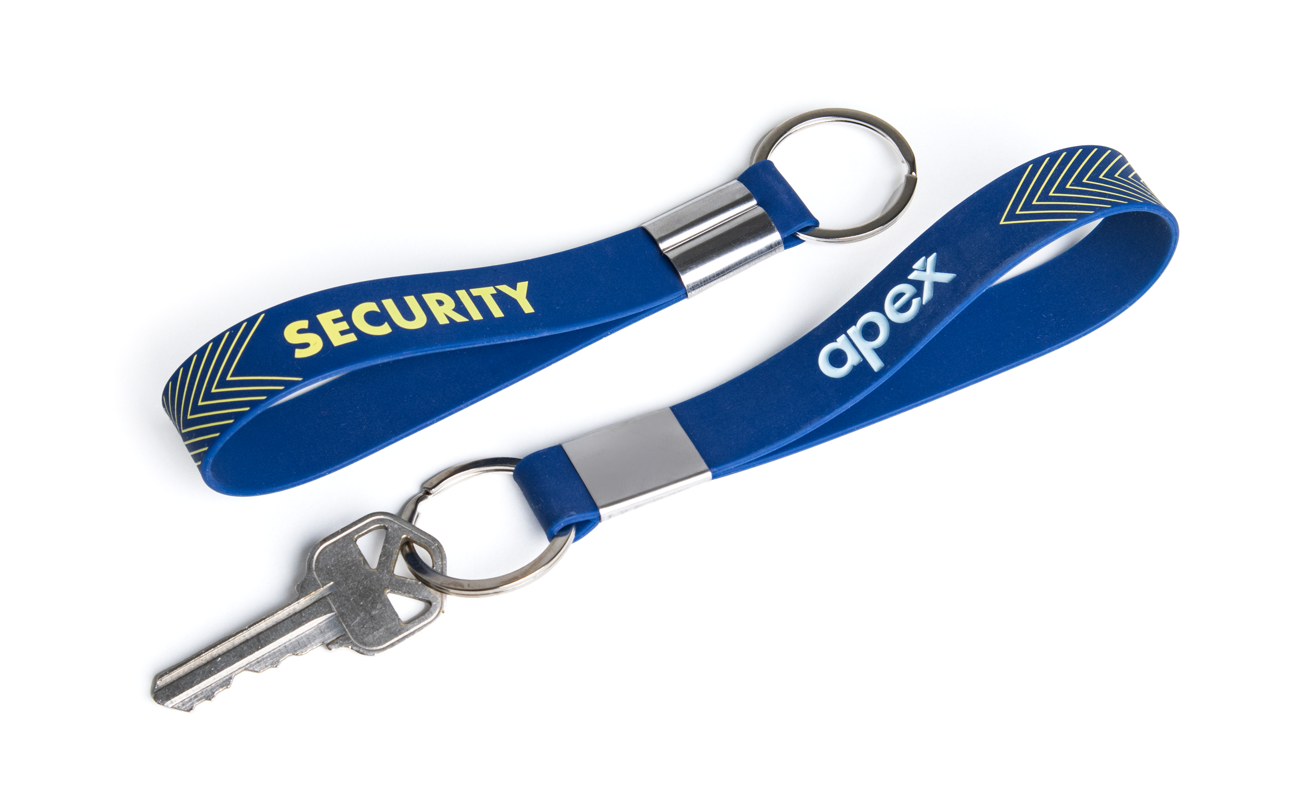 Silicone Key Rings Deboss with Color Fill