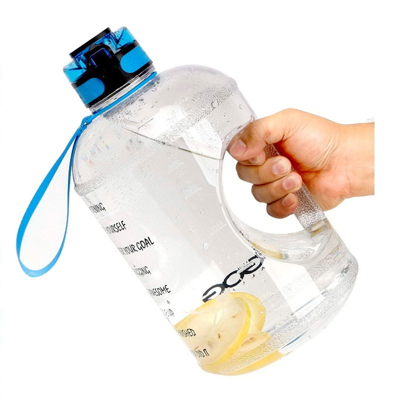 Large Capacity 1 Gallon Motivational Fitness Water Bottle w/Straw 2