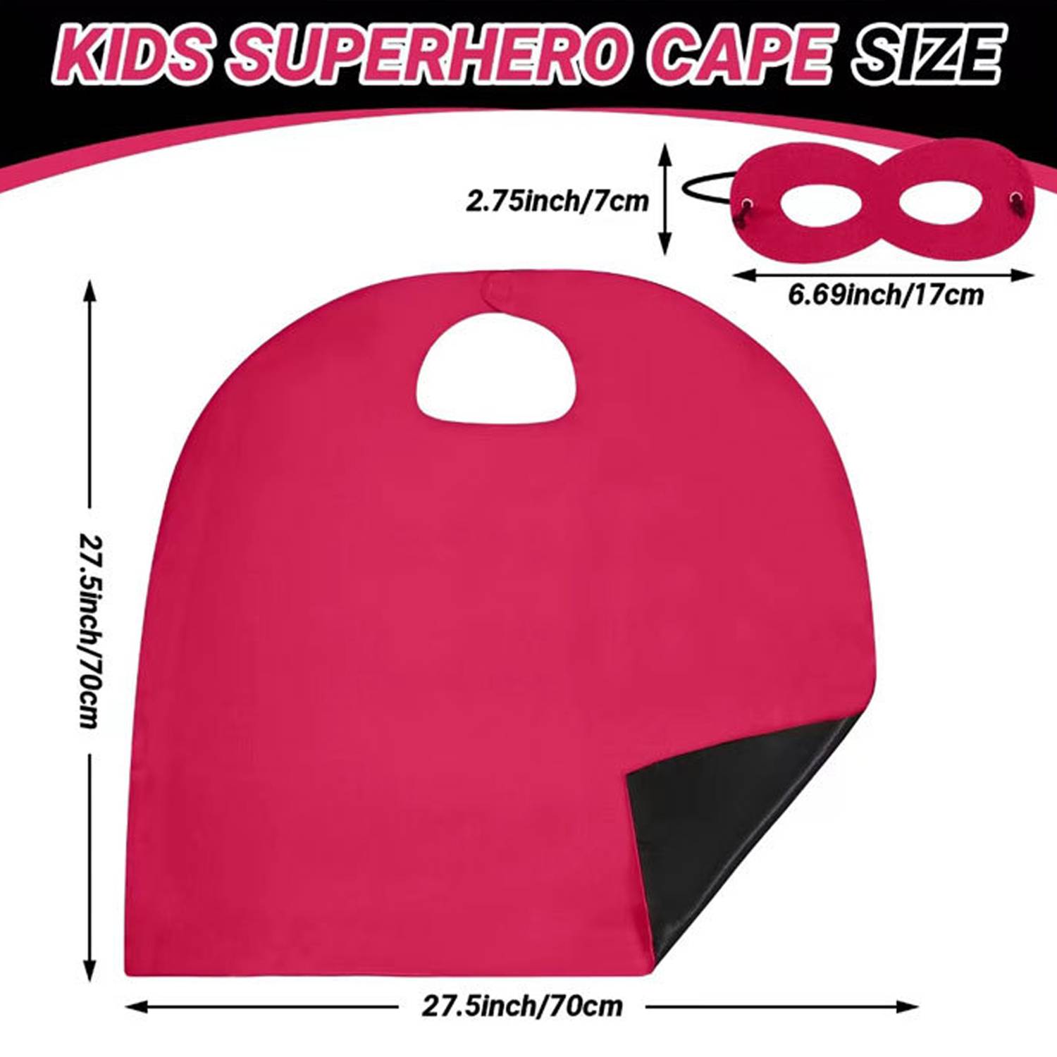 Kids Halloween Cape Costume w/ Mask 2