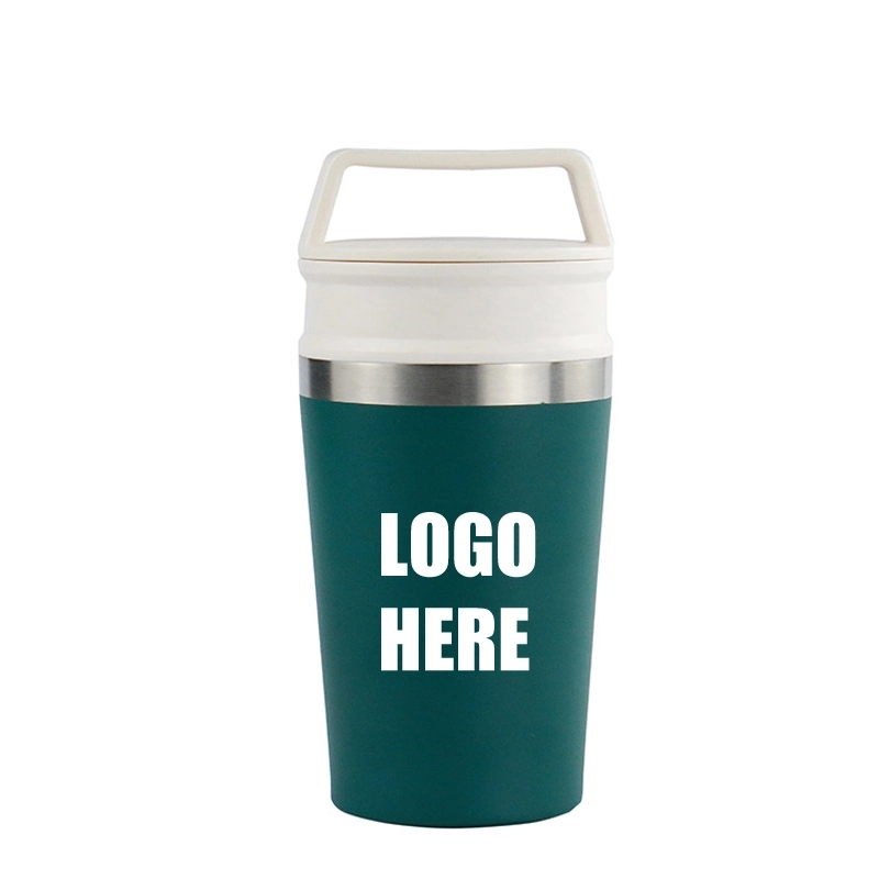 Custom 12 oz Stainless Steel Travel Mug With Handle 10