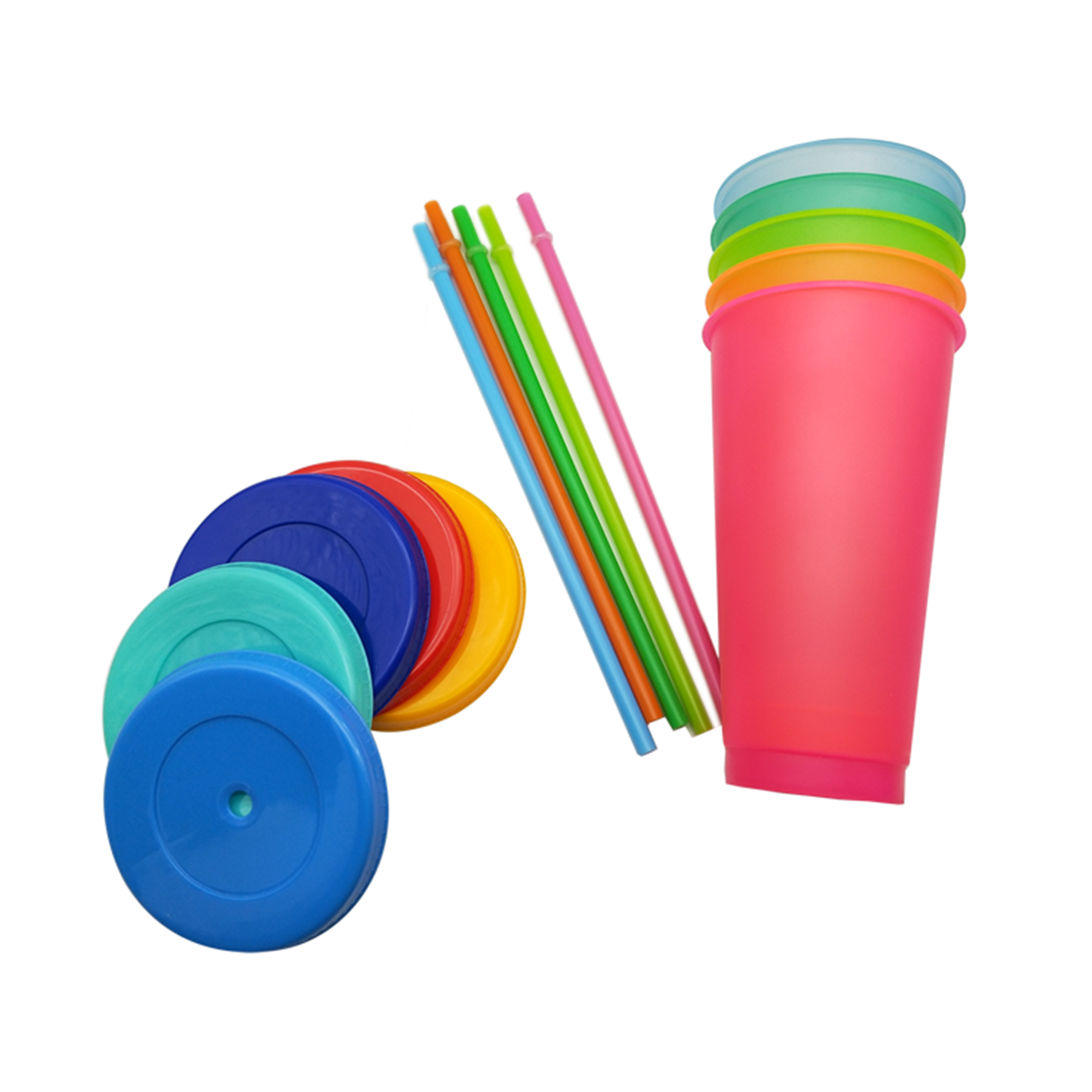 24 oz BPA Free Cold Water Color Changing Cup with Straw 2