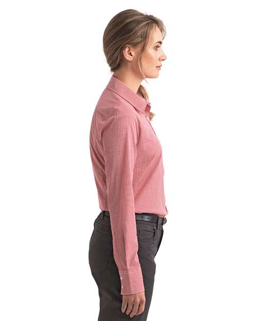 Women's Microcheck Gingham Cotton Shirt - RP320 22