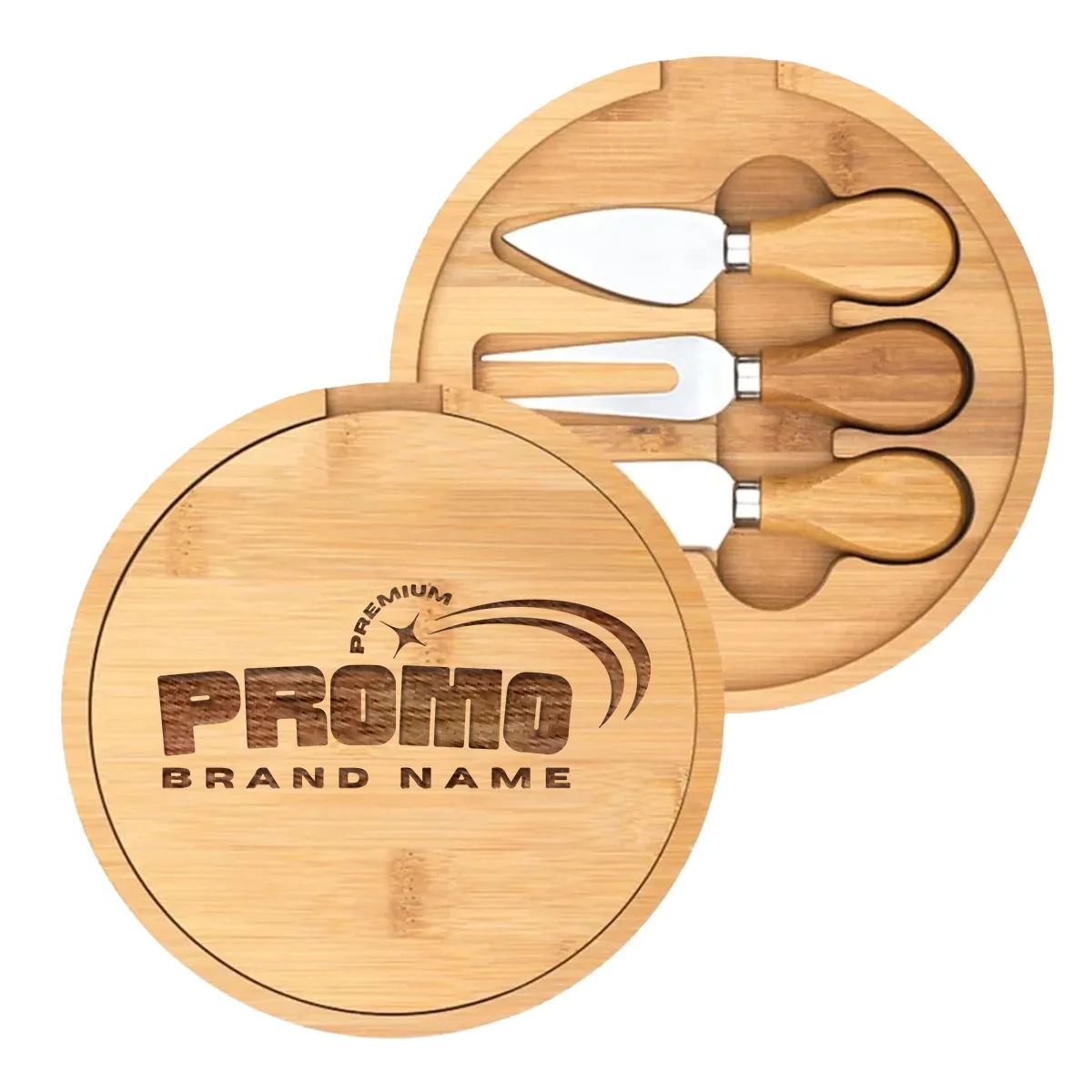 Harper Mini Bamboo Cheese Board Knife Set 3