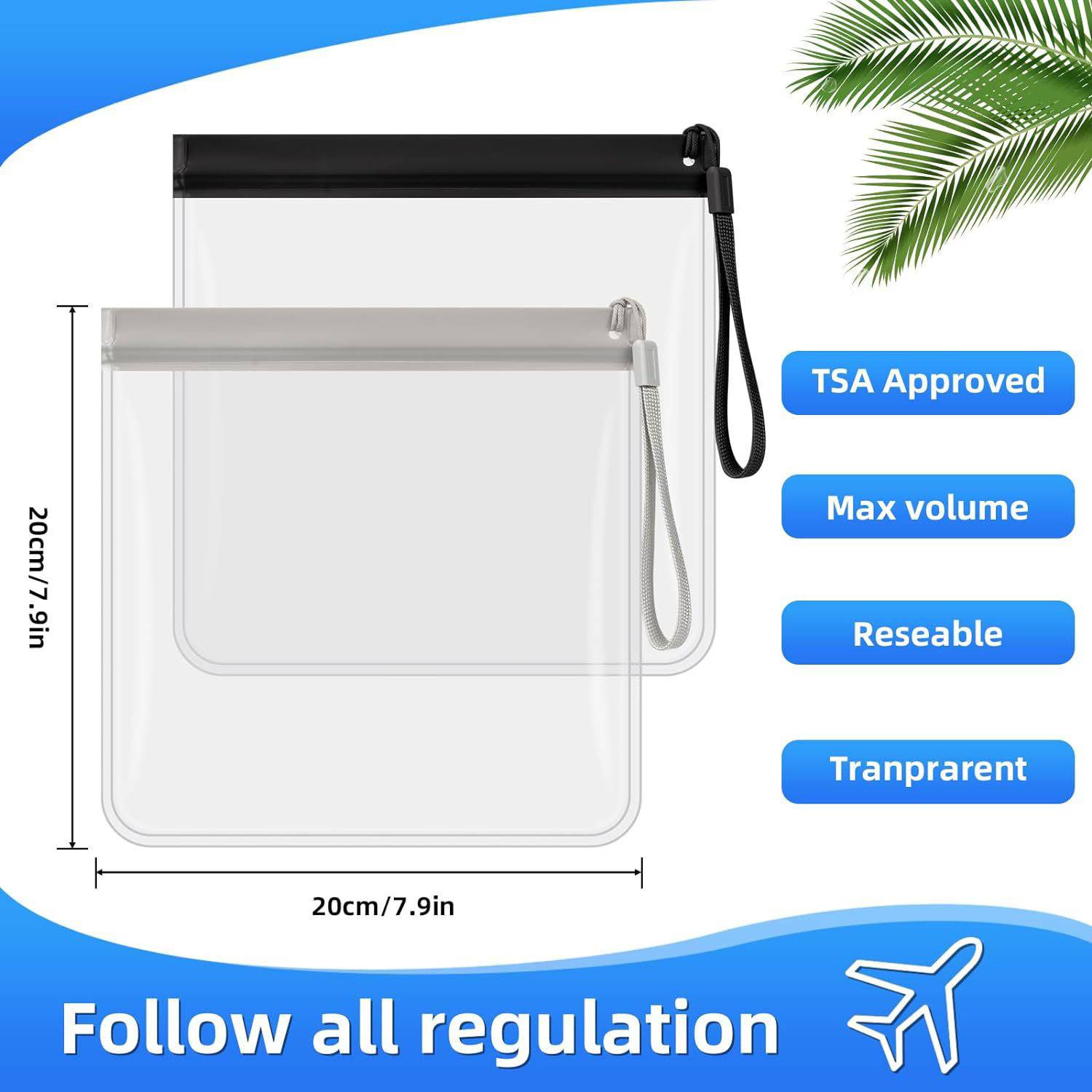 Clear Waterproof EVA Toiletry Storage Bag 5