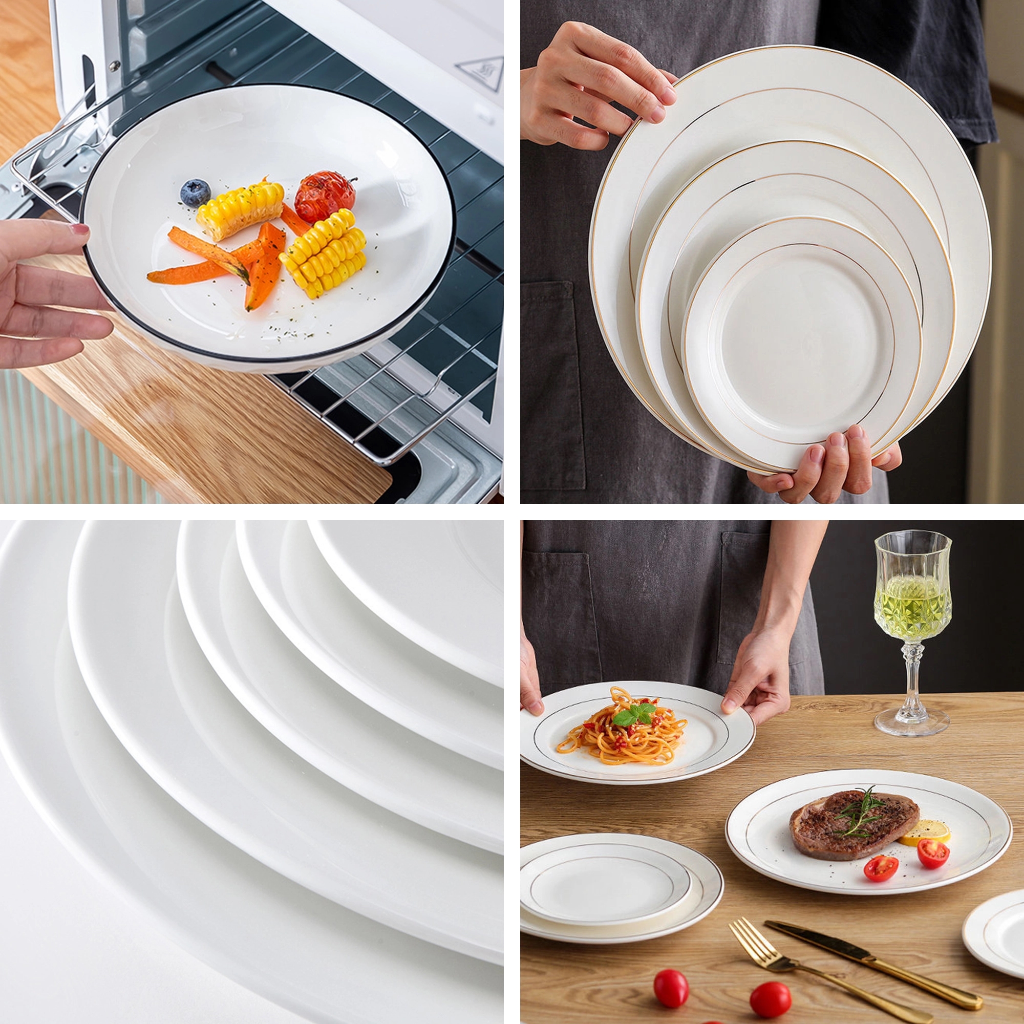 12" Ceramic Dinner Plate-Decal Printing 3