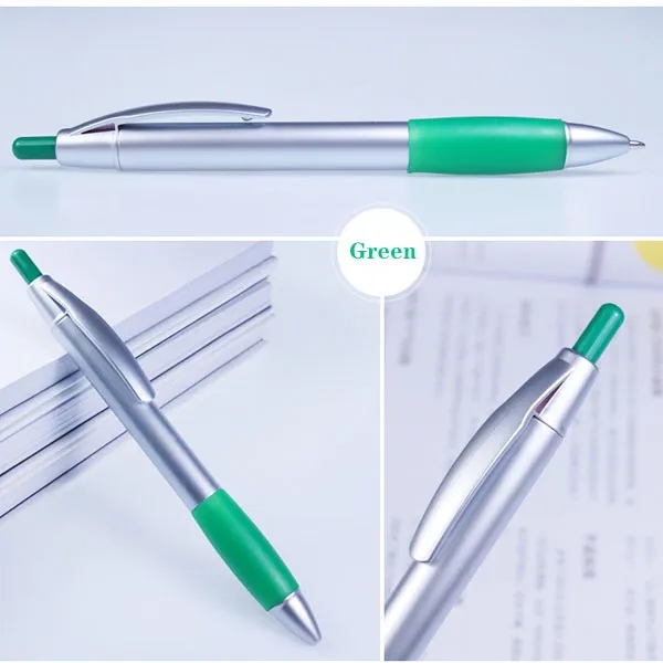 Rubber Grip Plastic Ballpoint Pen 4
