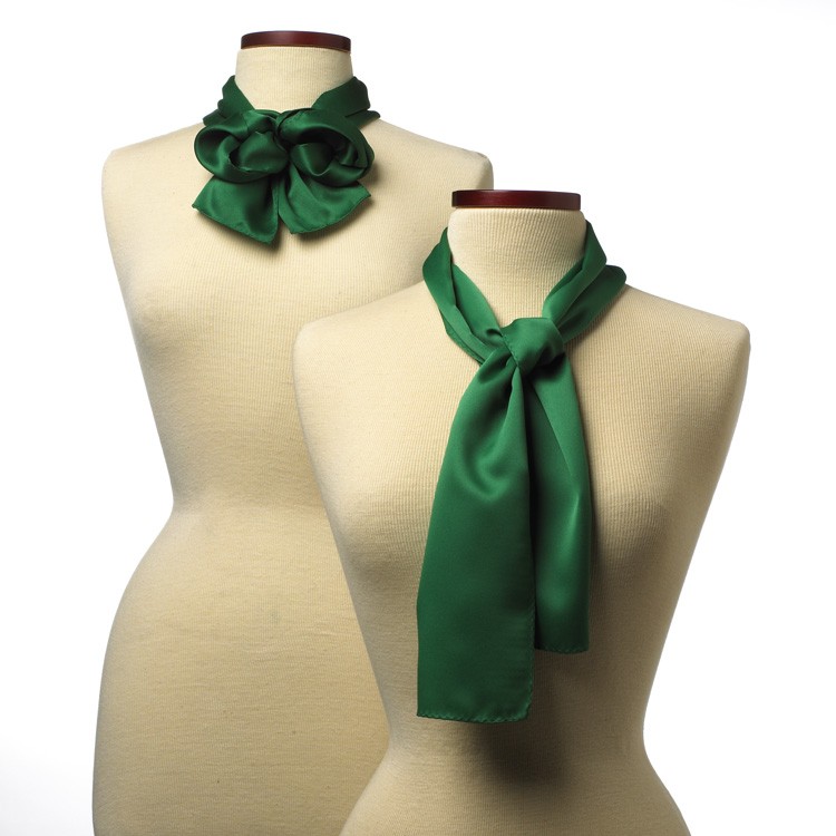 Kelly Green Silk 10" x 54" Scarf 2