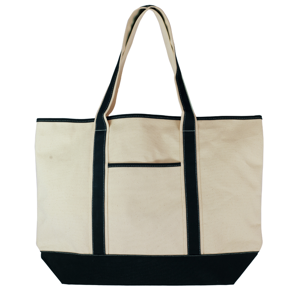 IslandLife Deluxe 12 oz Cotton Canvas Tote with Outer Pocket 2