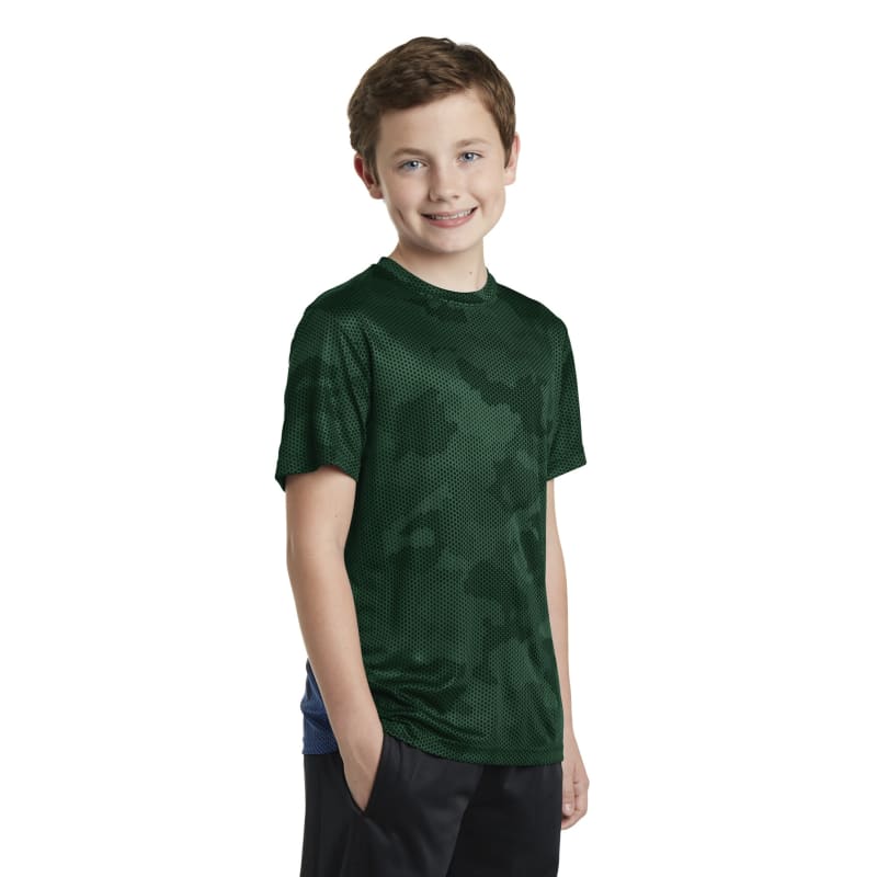 Sport-Tek Youth CamoHex Tee. 38