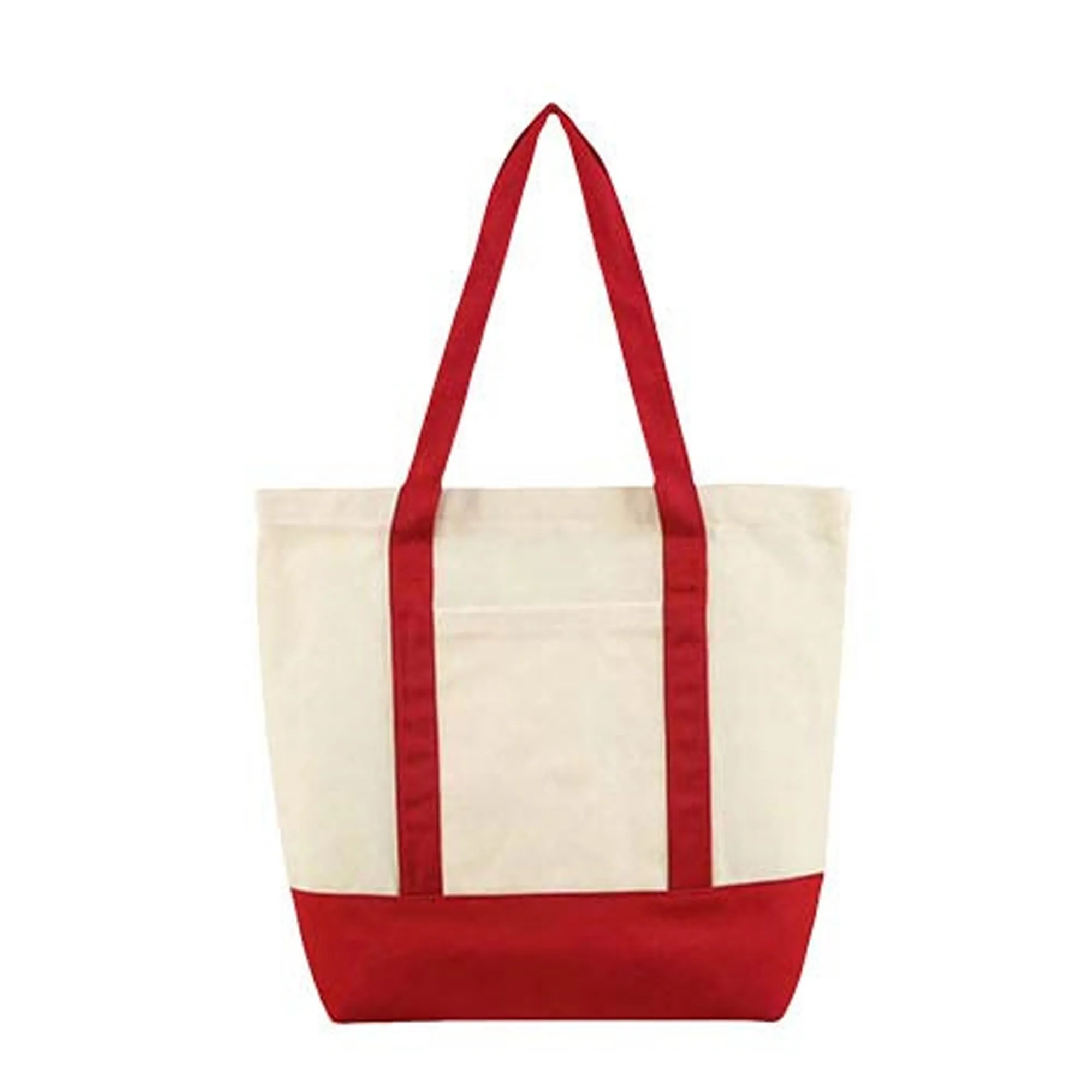 Canvas Tote with External Pocket, custom tote bag with logo imprint 5