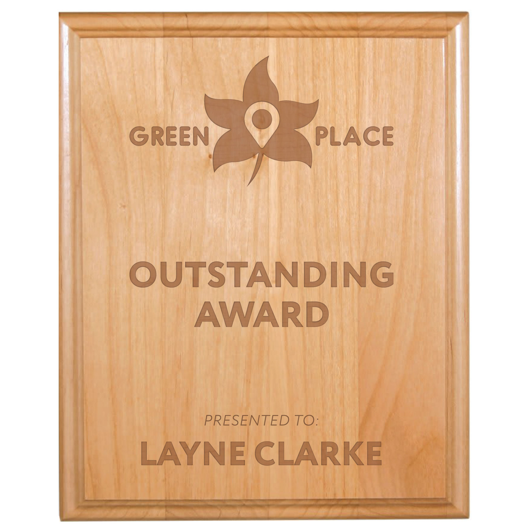 10 1/2" x 13" All American Red Alder Plaque 3