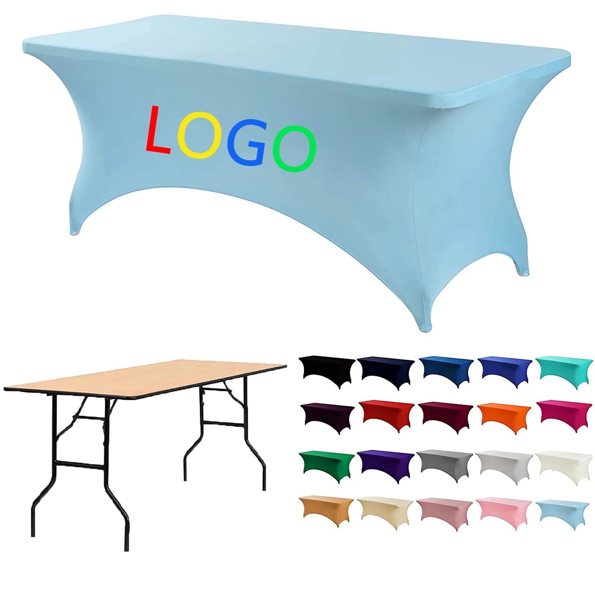 Full-color Dye-sublimation Rectangular Tablecloth MOQ 1pcs