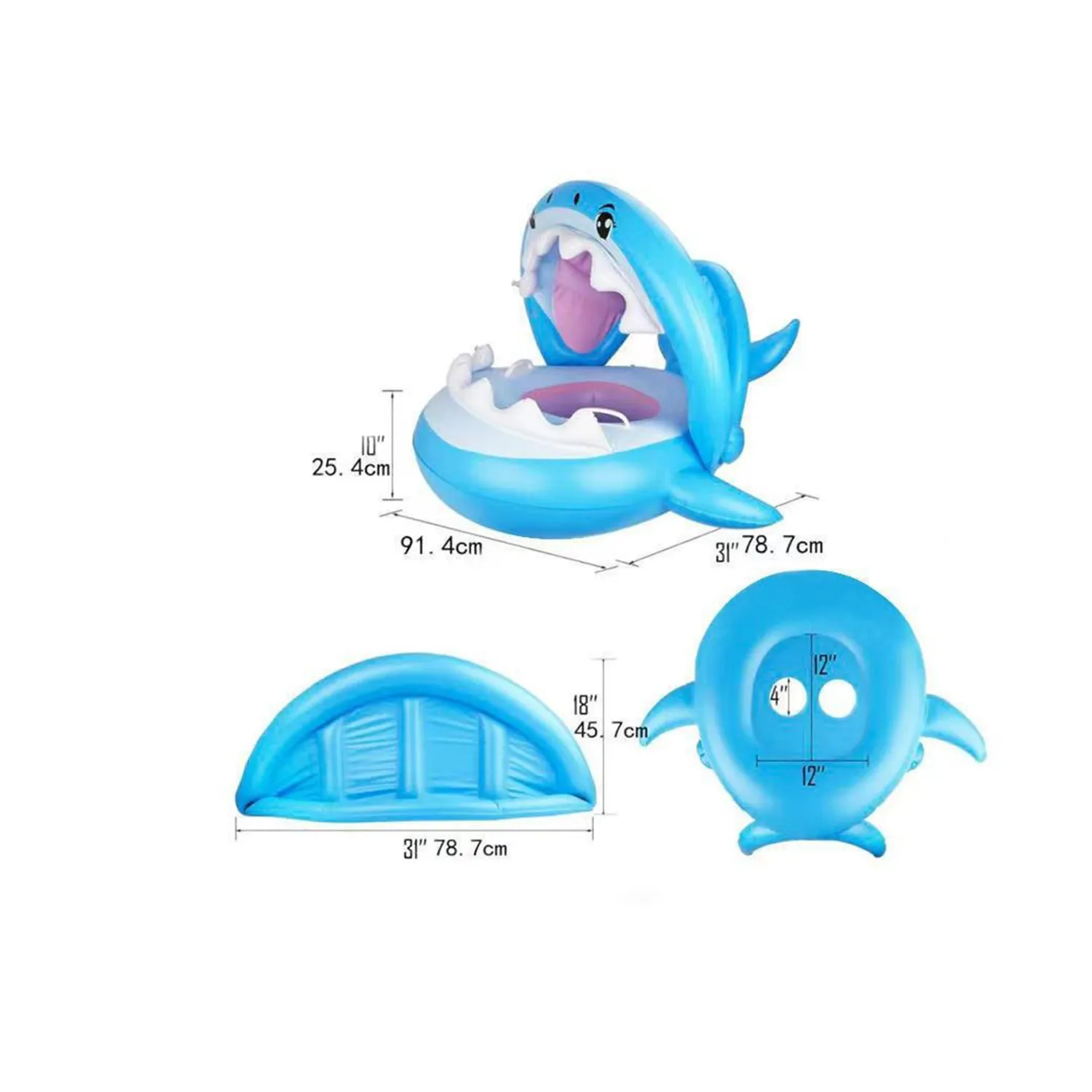 PVC Inflatable Folding Baby Swimming Ring 2