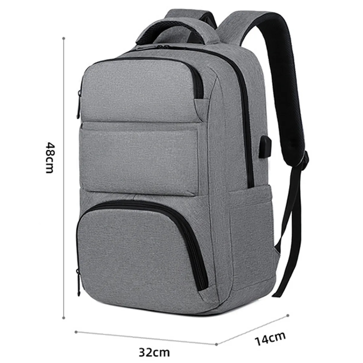 Men's USB Charging Port Large Capacity Travel Backpack 5