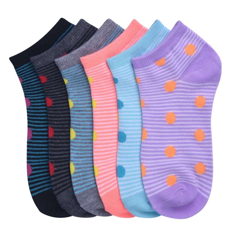 Girl's Low-Cut Socks - Size 6-8 Assorted Colors