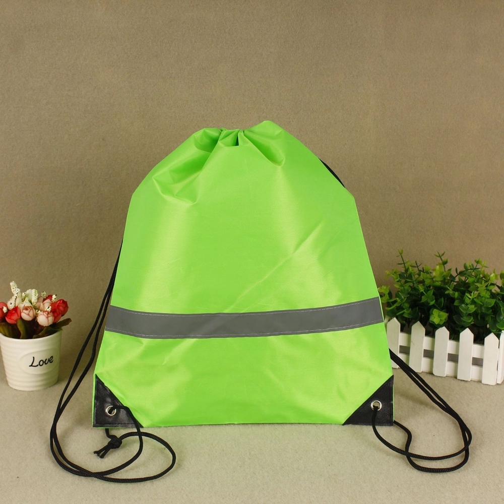 Promotional Polyester Reflective Drawstring Bag 4