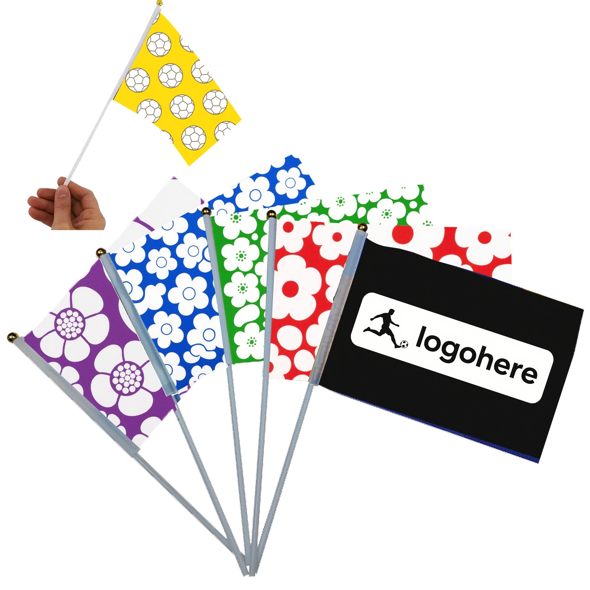 Small Plastic Pole Cheering Flags 3