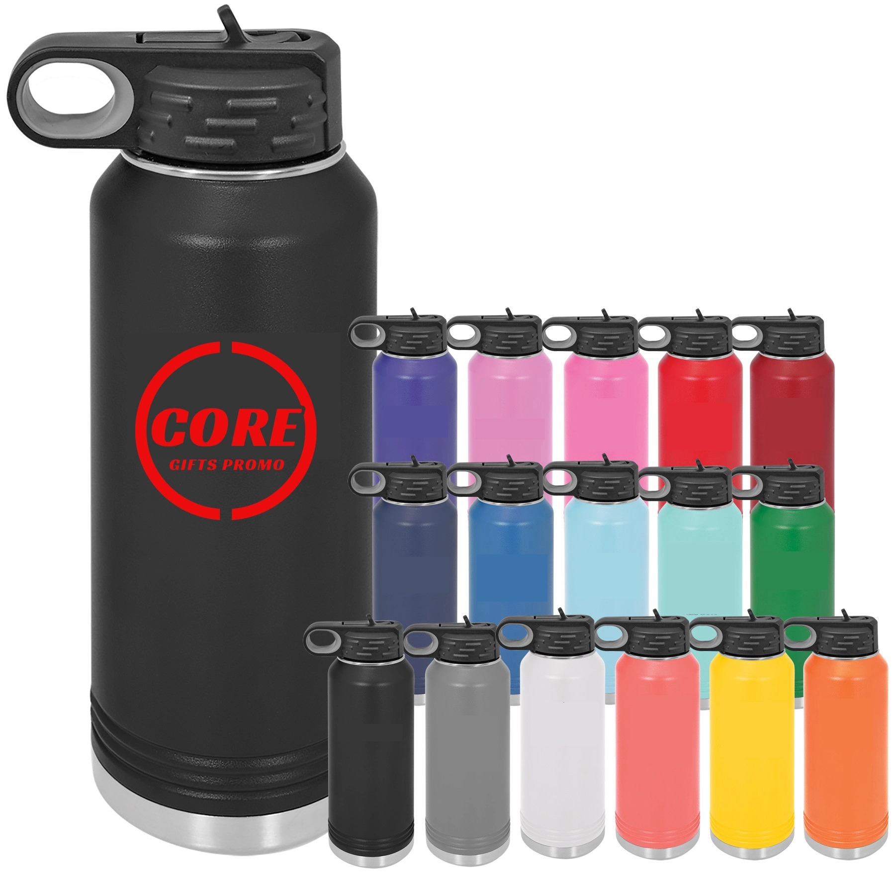 32 Oz. Double Stainless Steel Insulated Water Bottle, custom water bottle with logo imprint 3