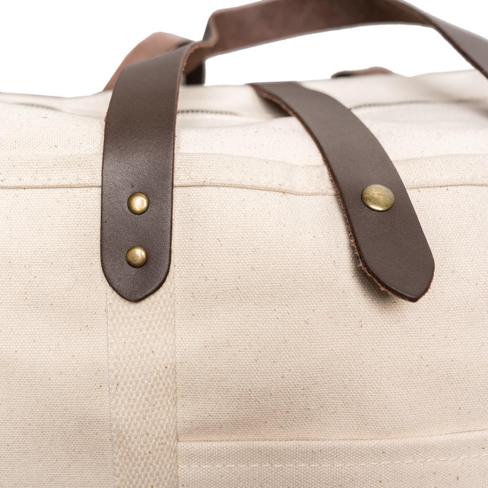 18 oz Luxury Ventura Weekender Canvas Travel Bag 8