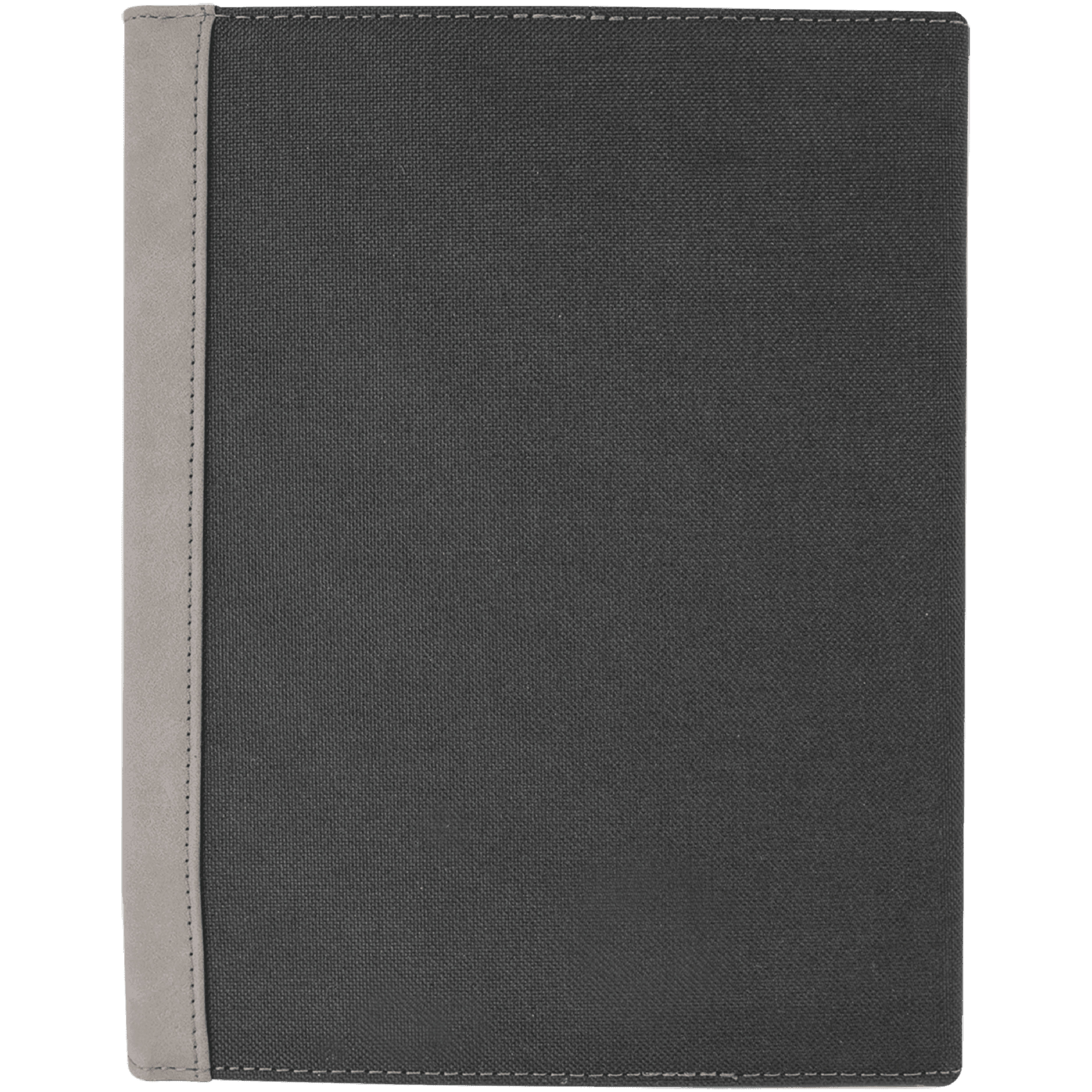 7" x 9" Gray Leatherette & Black Canvas Portfolio 2
