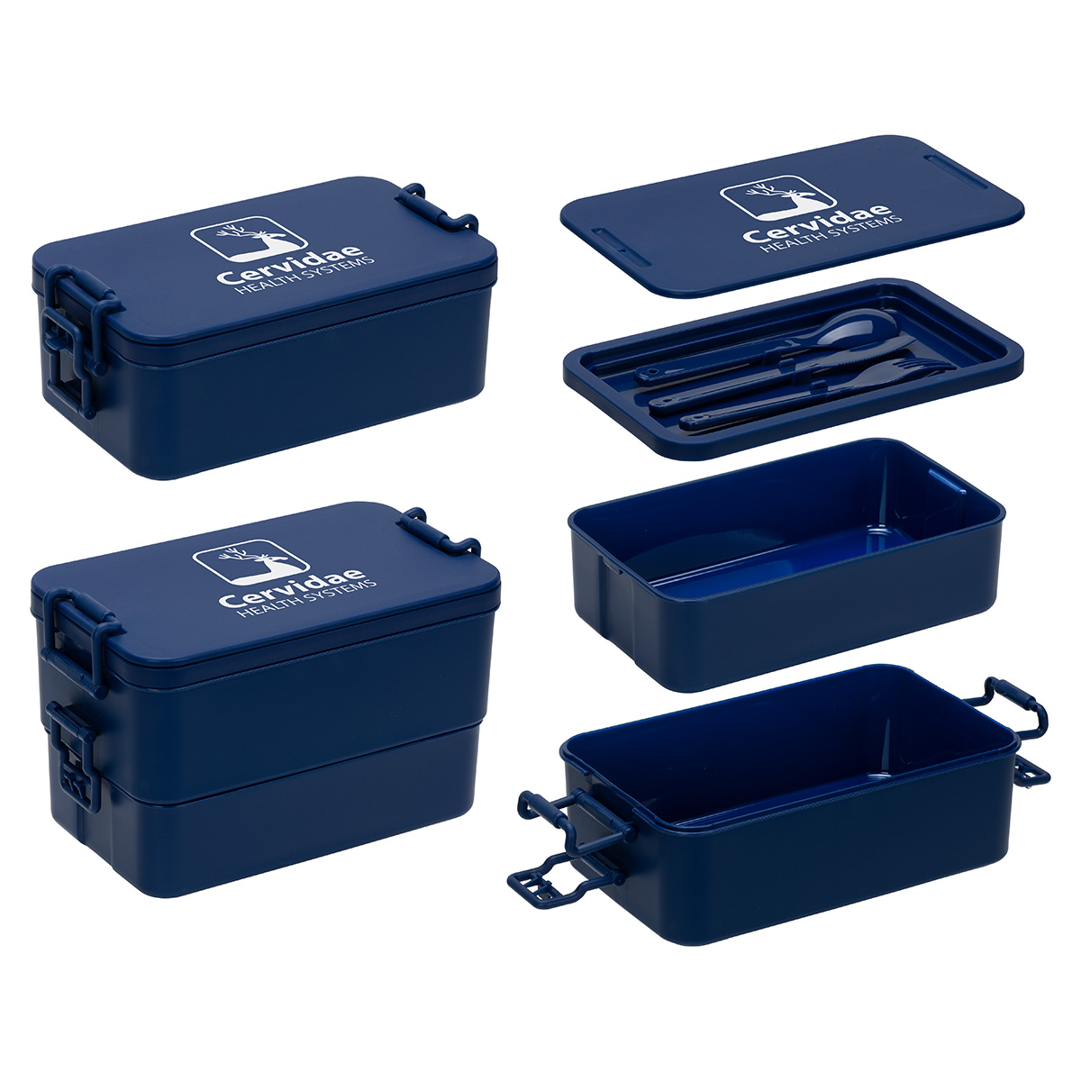 Canteen Stackable Lunch Box With Utensils 17