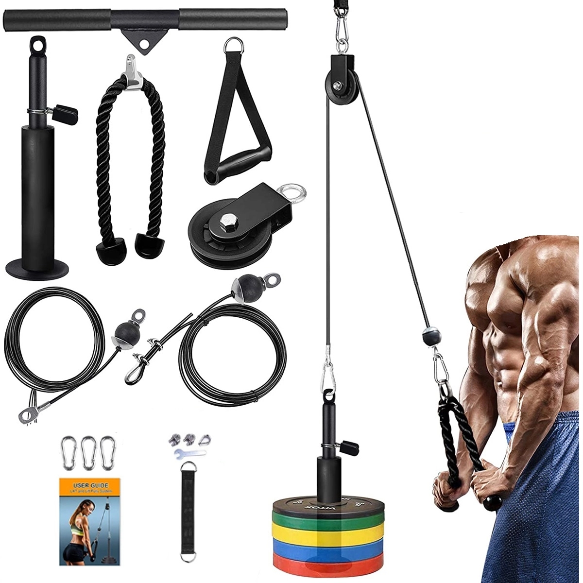 Lift System Gym Diy Fitness Pulley Cable Machine 5