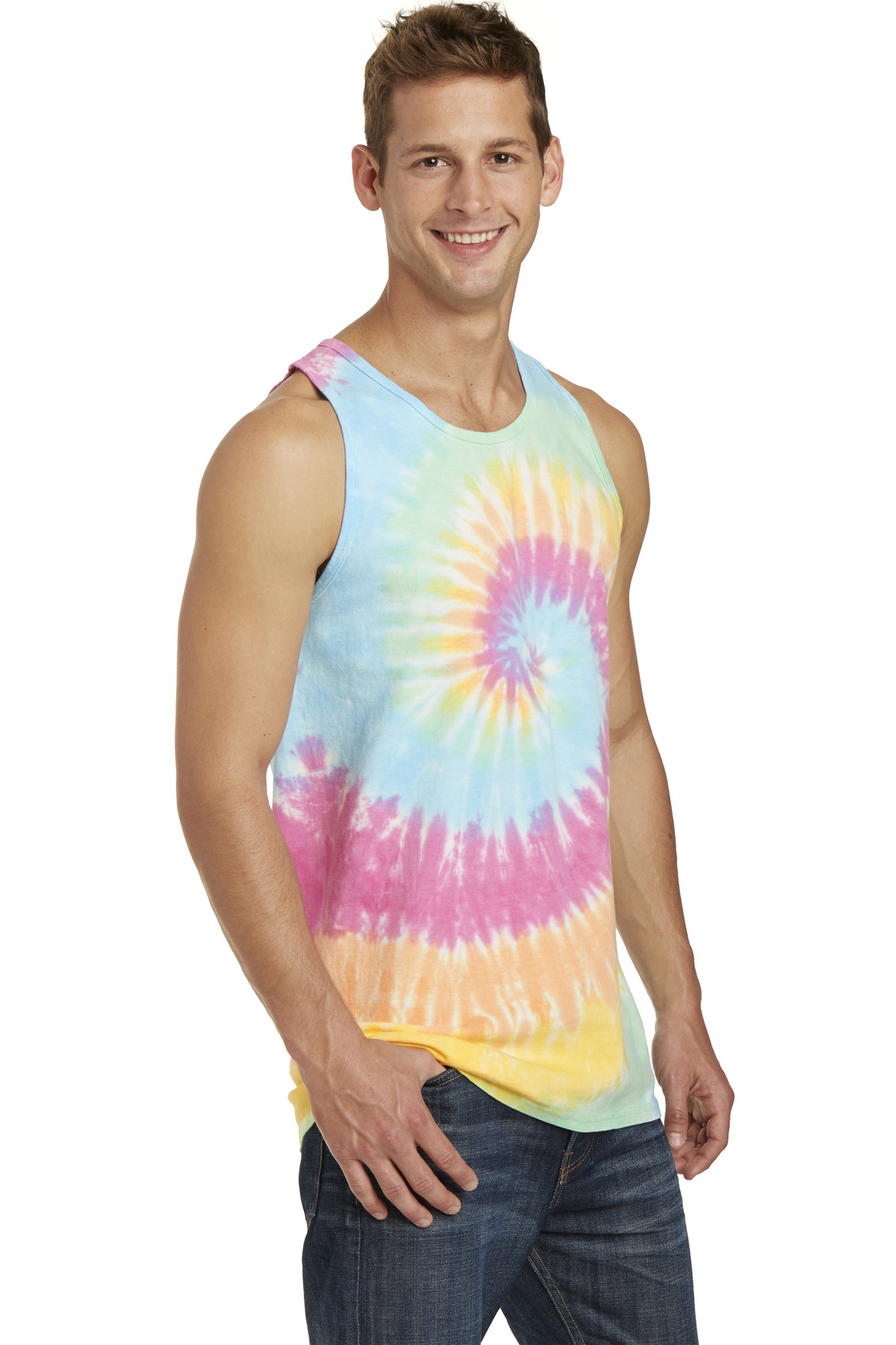 Port & Co Tie-Dye Tank Top. PC147TT 56