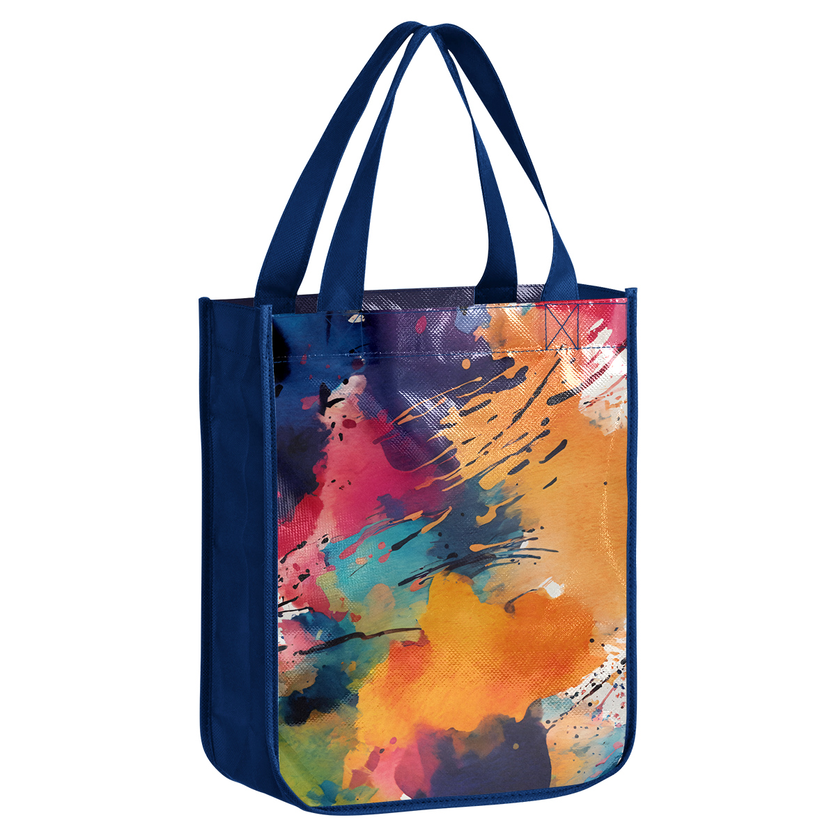 Custom 105gsm Laminated Tote Bag with Round Corner (12'' L x 16'' W x 6'' H) 9
