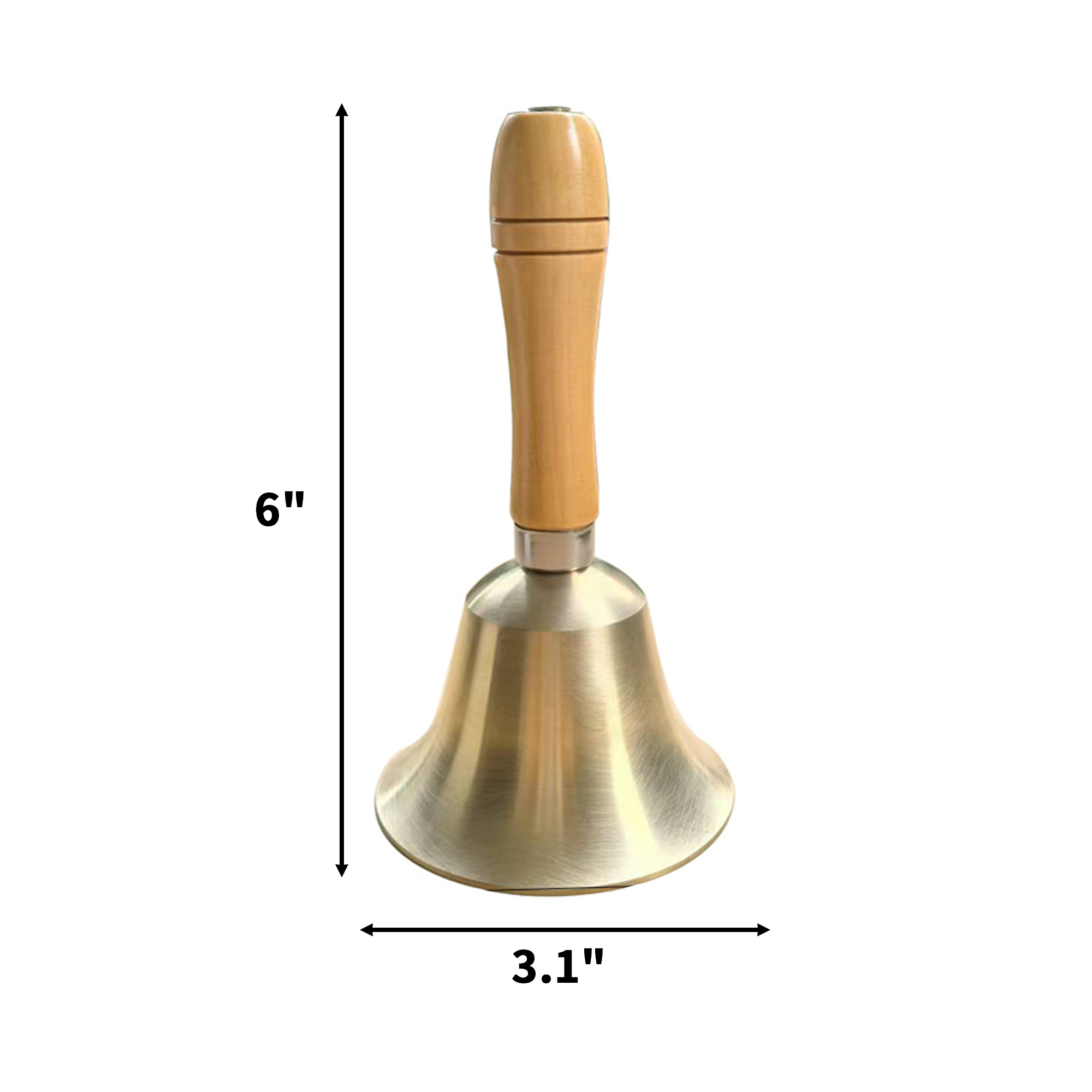 Solid Brass Service Ring With Wood Handle 6 X 3.1" 3