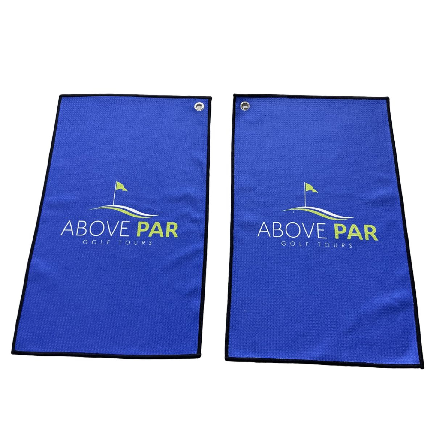 Full Color Waffle Style Golf Towel with Carabiner 2