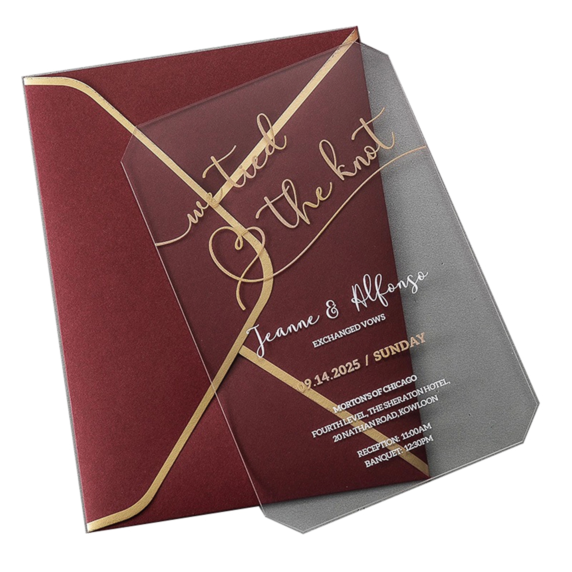 5" x 7" Clear Acrylic Invitations