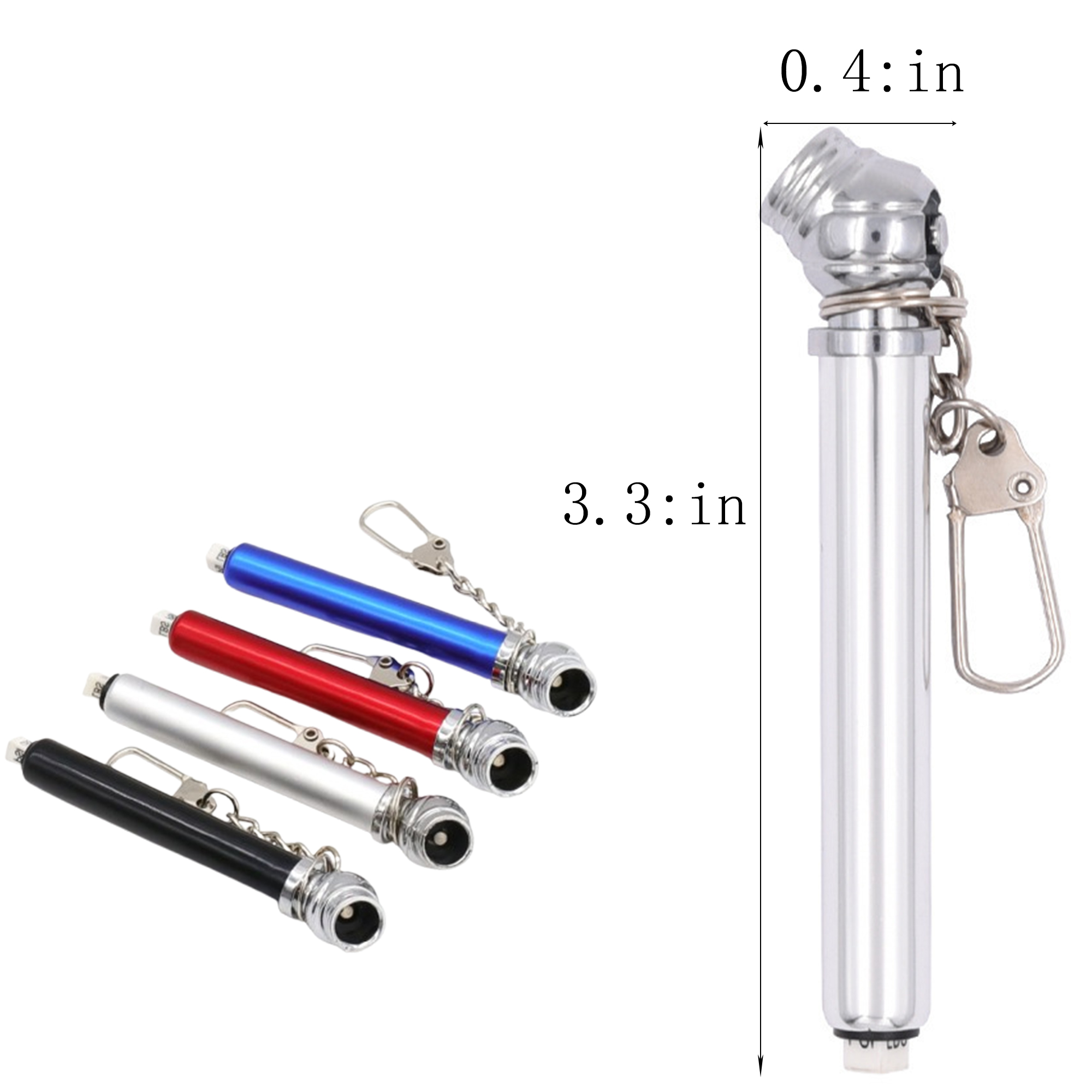 Custom Mini Aluminum Tire Pressure Gauge With Keychain 2